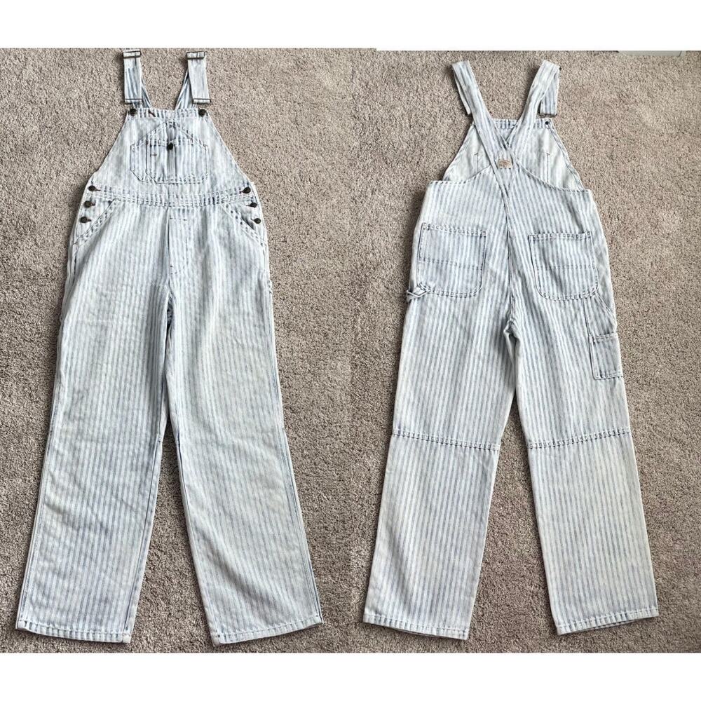 Faherty Topsail Overall Small Railroad Stripe Faded Boho Slouchy Classic - Picture 3 of 16